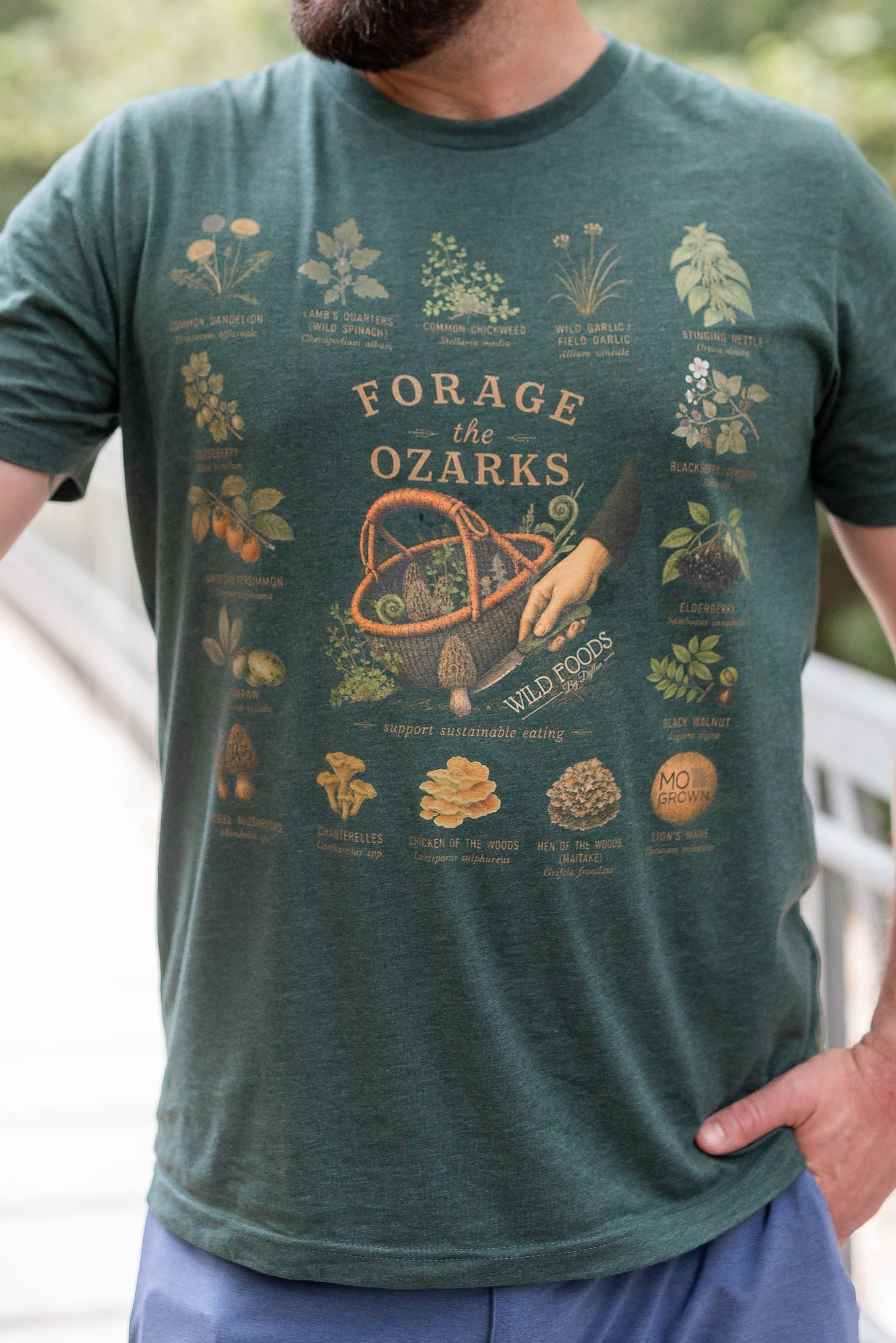 Forage the Ozarks Bundle (T Shirt, Hat & Recipe Card) with Wild Foods By Dyllan