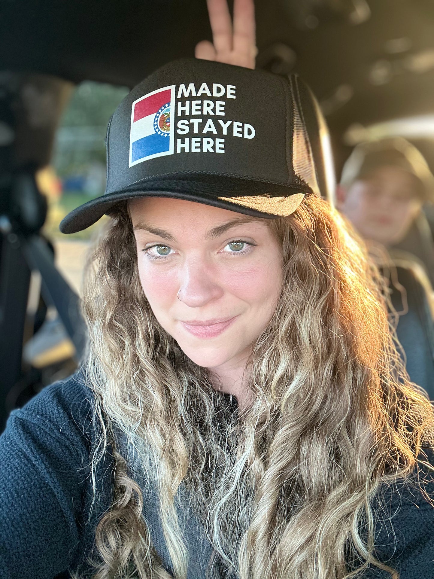 "MADE HERE STAYED HERE" FOAM TRUCKER CAP