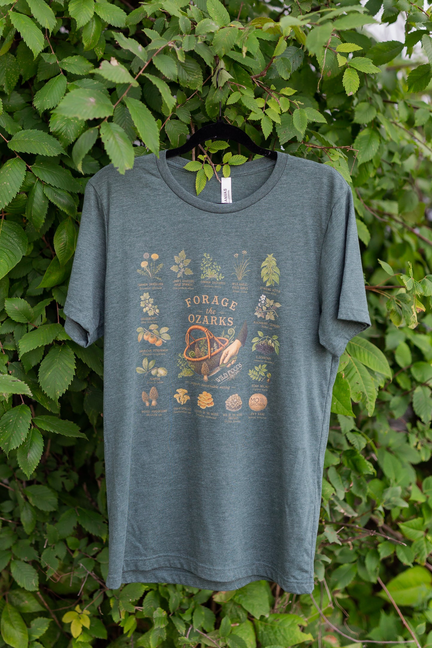 Forage the Ozarks T Shirt (T SHIRT ONLY) with Wild Foods by Dyllan
