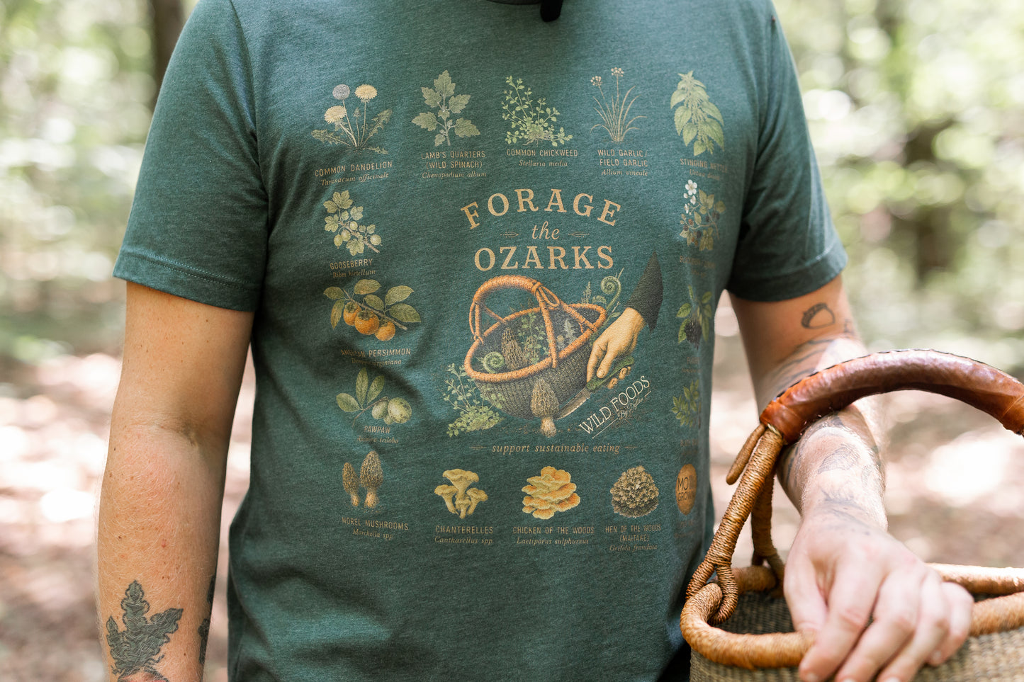 Forage the Ozarks T Shirt - Wild Foods By Dyllan Collab Project
