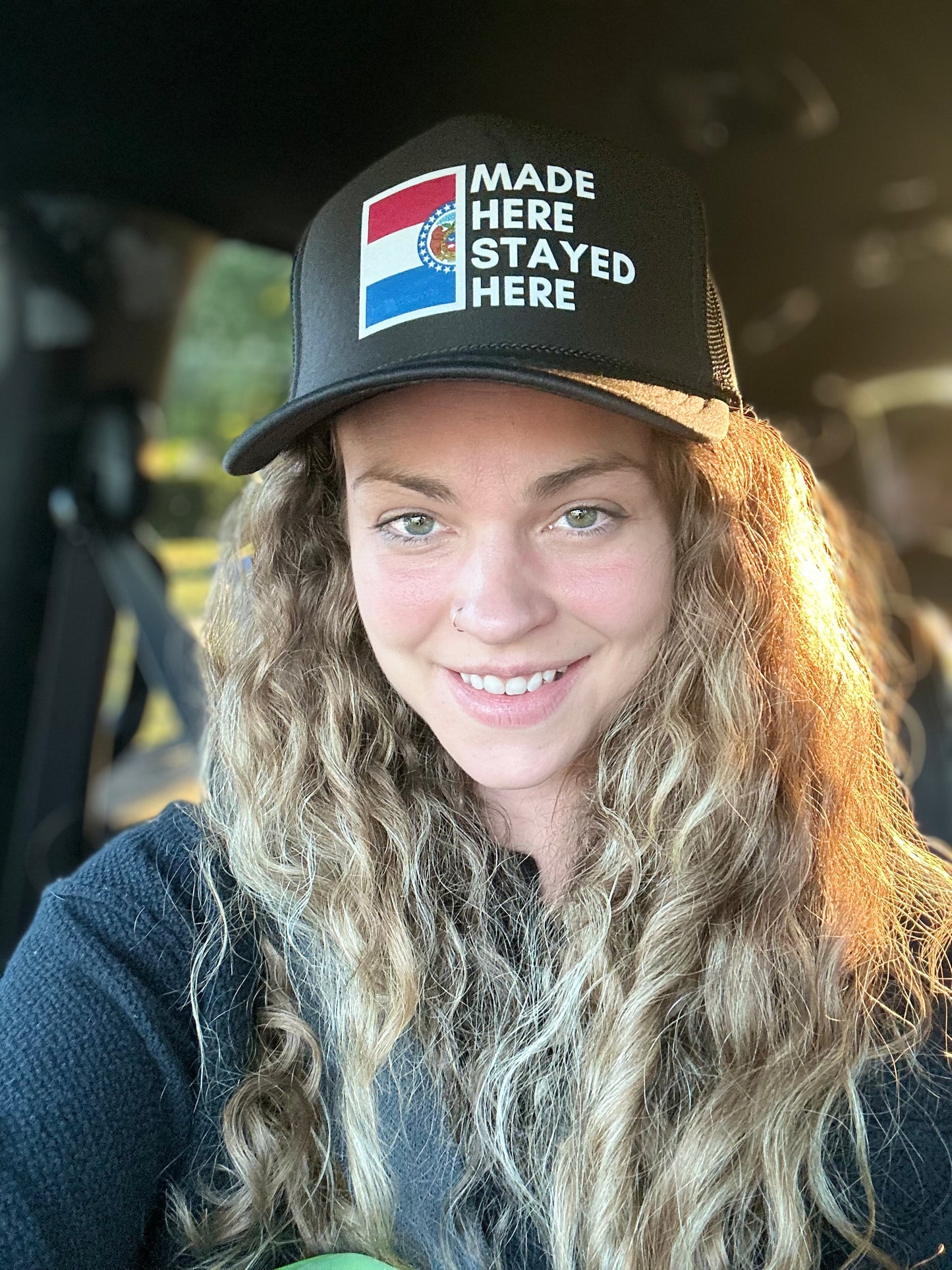 "MADE HERE STAYED HERE" FOAM TRUCKER CAP