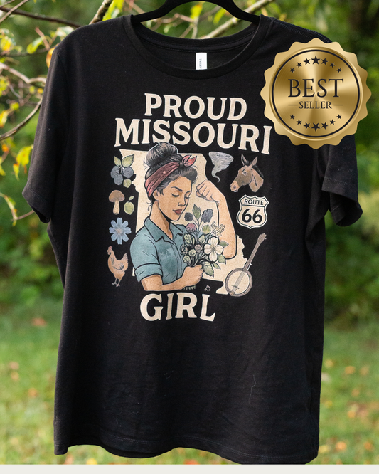 PROUD MISSOURI GIRL IN BLACK (Rosie the Riveter)
