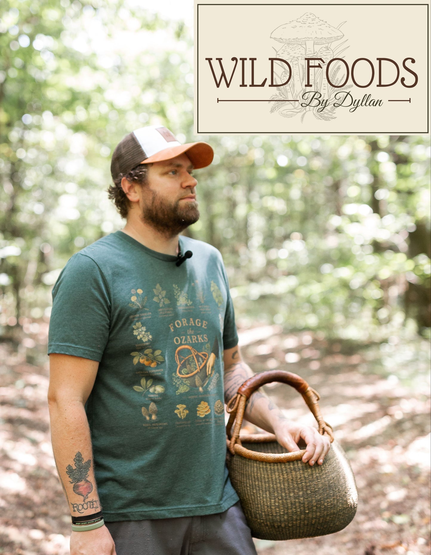 Forage the Ozarks T Shirt (T SHIRT ONLY) with Wild Foods by Dyllan